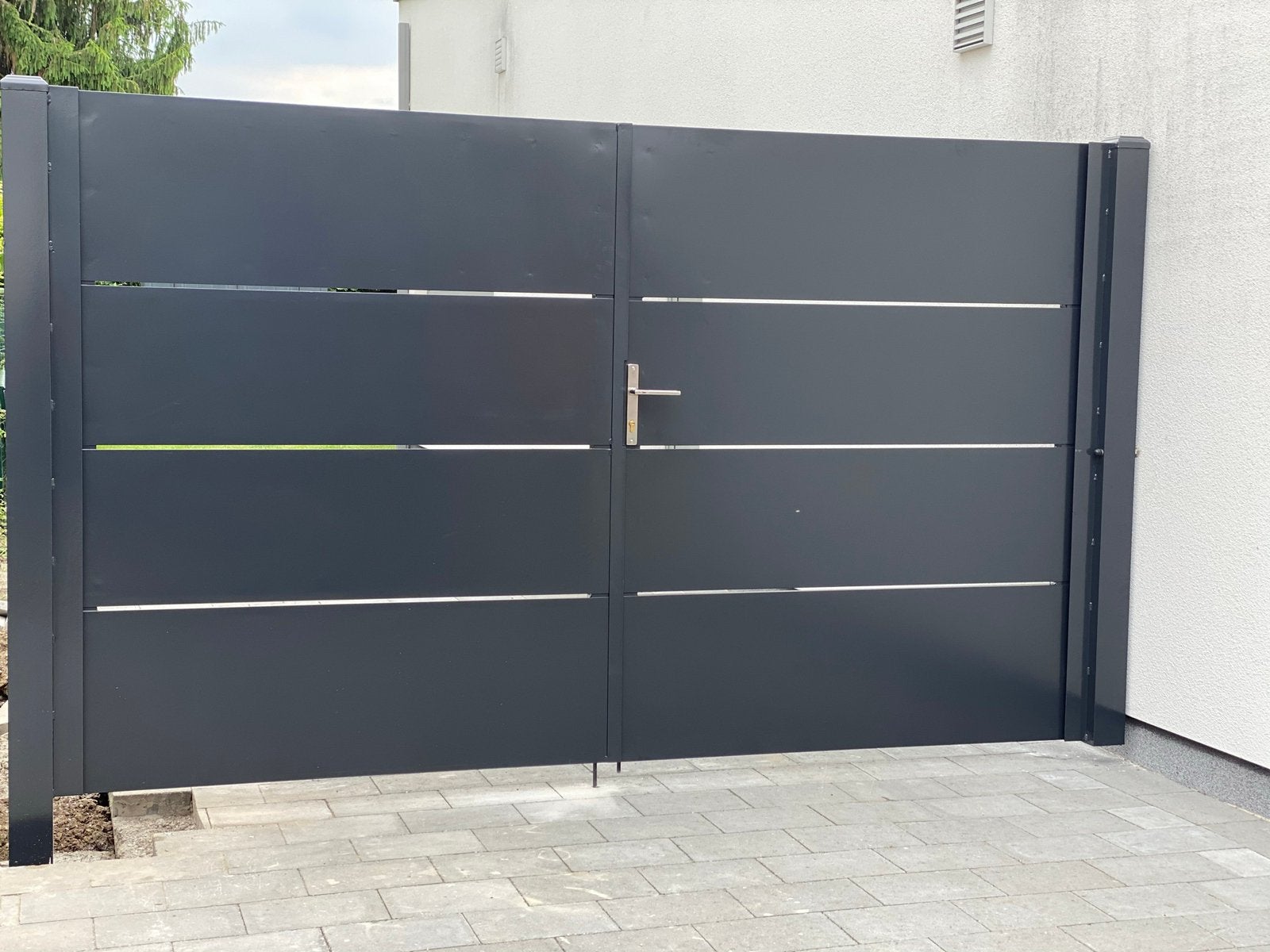 tuinpoort modern 300*180cm incl. palen, Ophalen, 150 tot 200 cm, Nieuw, Aluminium