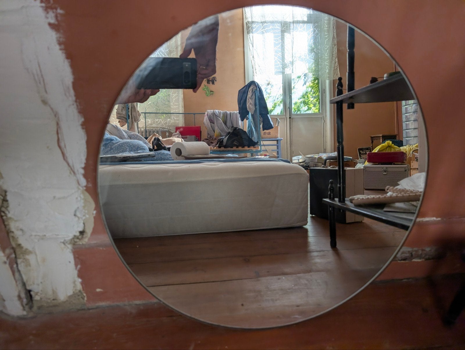 Joli miroir rond, design épuré, sans encadrement, diam. 50cm, Maison & Meubles, Accessoires pour la Maison | Miroirs, Utilisé