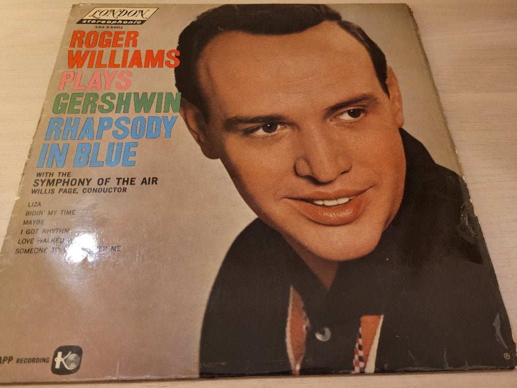 disque vinyl 33 tours roger williams Plays Gershwin Rhapsody, CD & DVD, Enlèvement ou Envoi, Comme neuf, Jazz