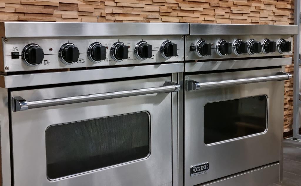 🔥Luxe Fornuis Viking 150 cm rvs keramisch 8 zone 2 ovens, Ophalen, 60 cm of meer, Keramisch, Zo goed als nieuw