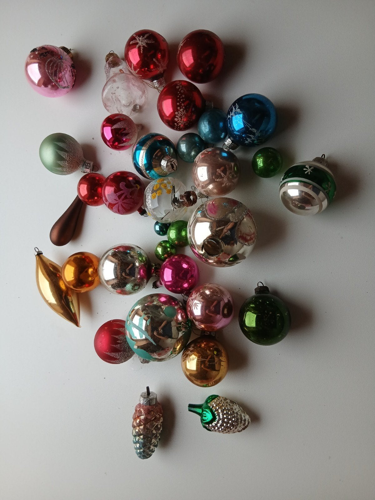 25tal vintage kerstballen, Diversen, Ophalen of Verzenden