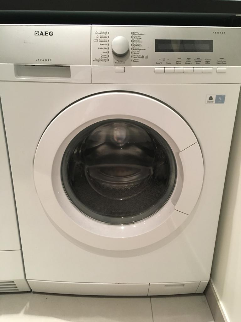 Wasmachine AEG, 6 tot 8 kg, Ophalen, Gebruikt, Voorlader