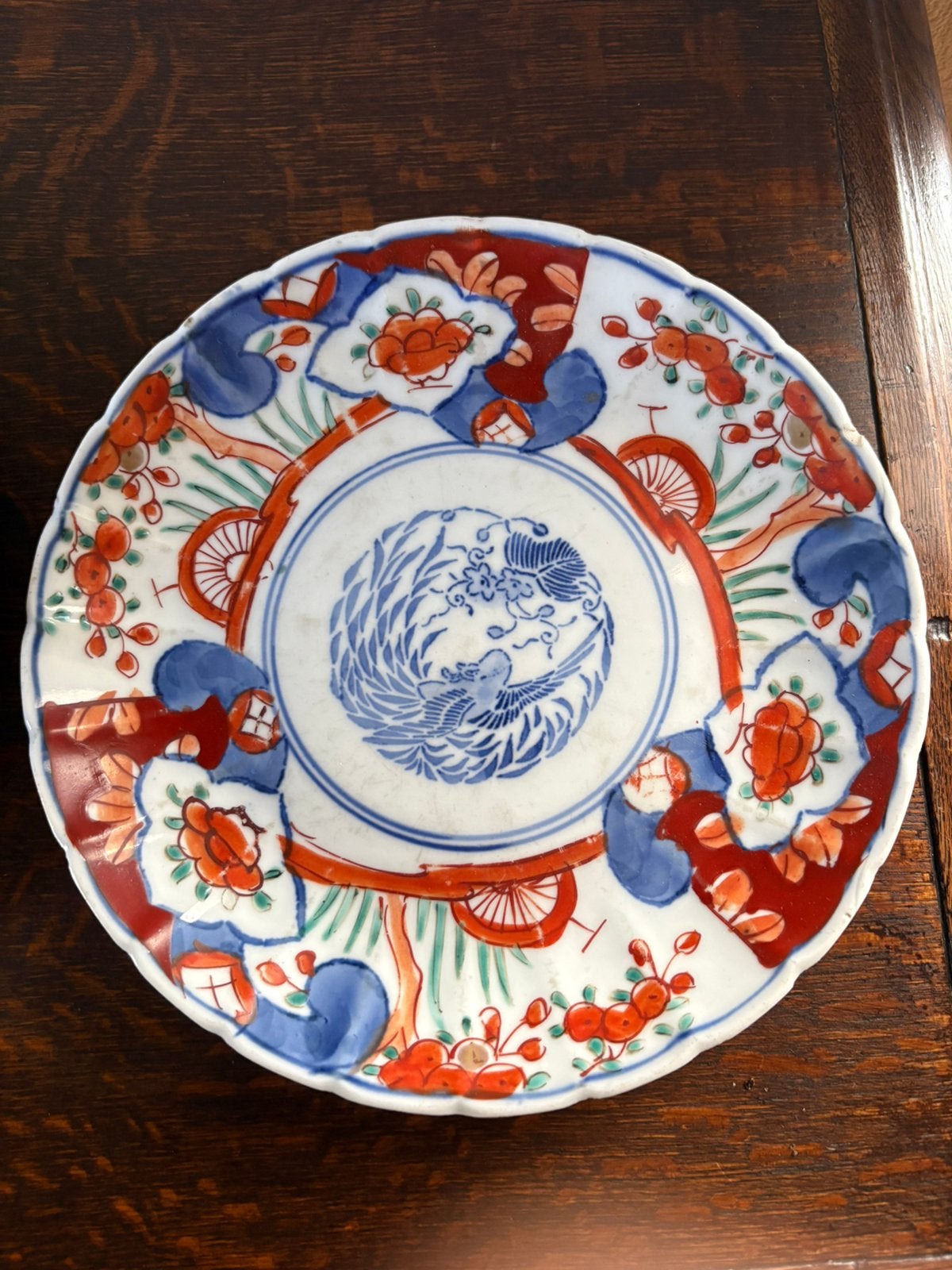 3 antieke Japanse Imari borden (Ø 22 cm) – Meiji / Taisho, Antiek en Kunst, Ophalen of Verzenden