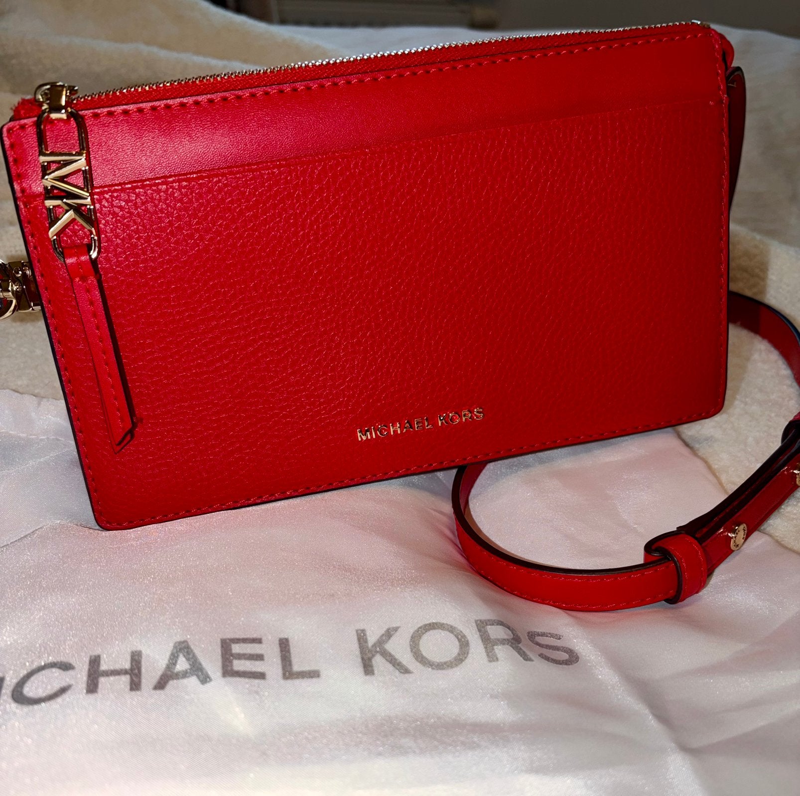 Michael Kors dames tas, Handtassen en Accessoires, Ophalen of Verzenden, Nieuw, Rood, Leer