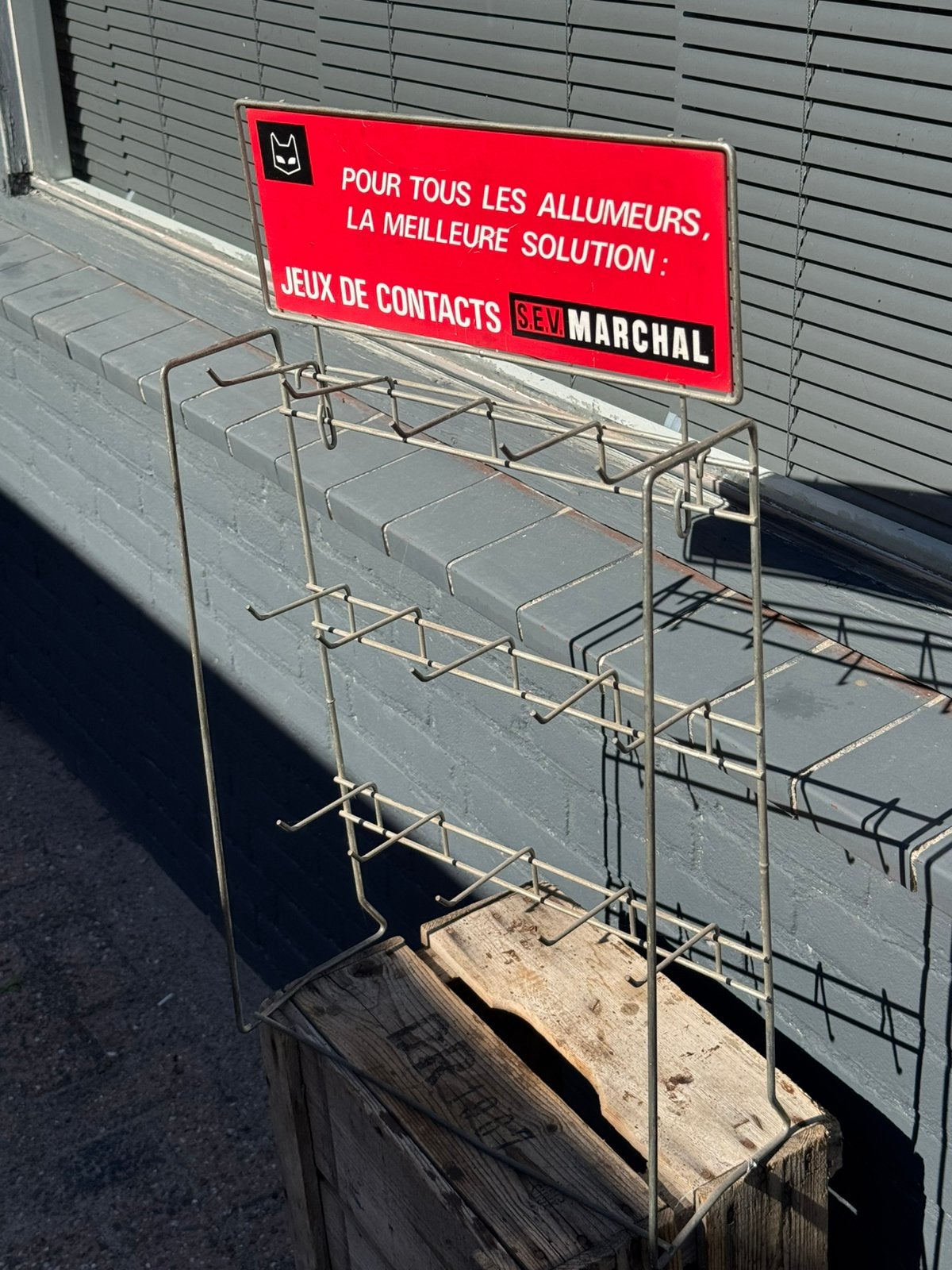 Marchal oud winkel reclame rek, Reclamebord, Gebruikt, ., Ophalen of Verzenden