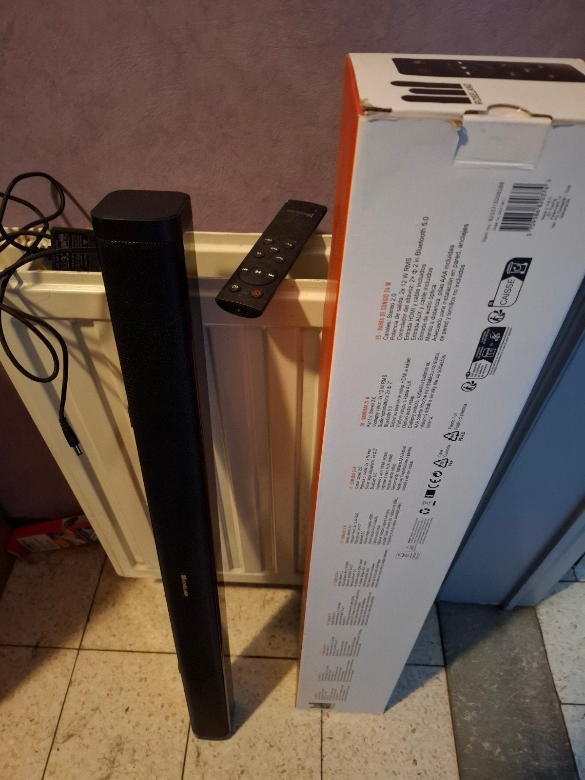 soundbar met afstandsbediening, Ophalen, Gebruikt