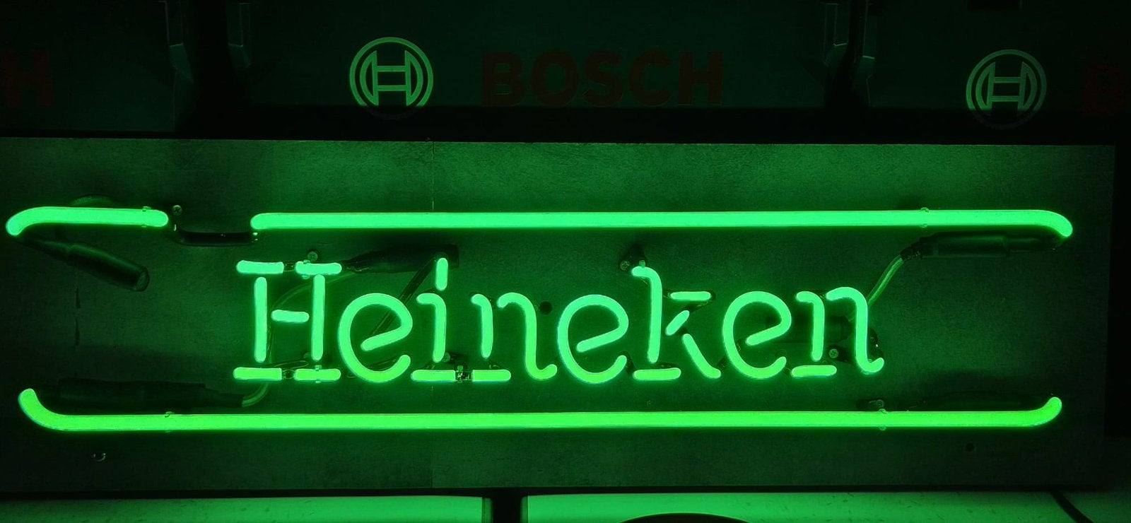 Heineken Neon verlichting, Verzamelen, Ophalen, Zo goed als nieuw, Lichtbak of (neon) lamp