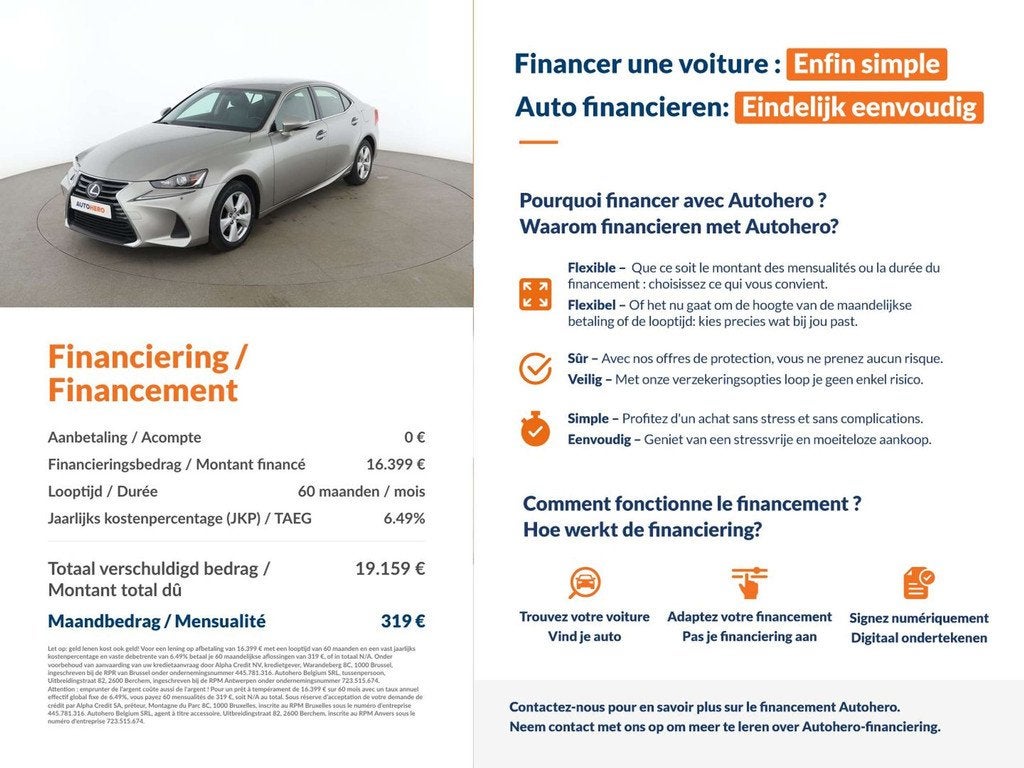 Lexus IS 300 IS 300h Business (bj 2018, automaat), Automaat, 4 deurs, Achterwielaandrijving, Gebruikt