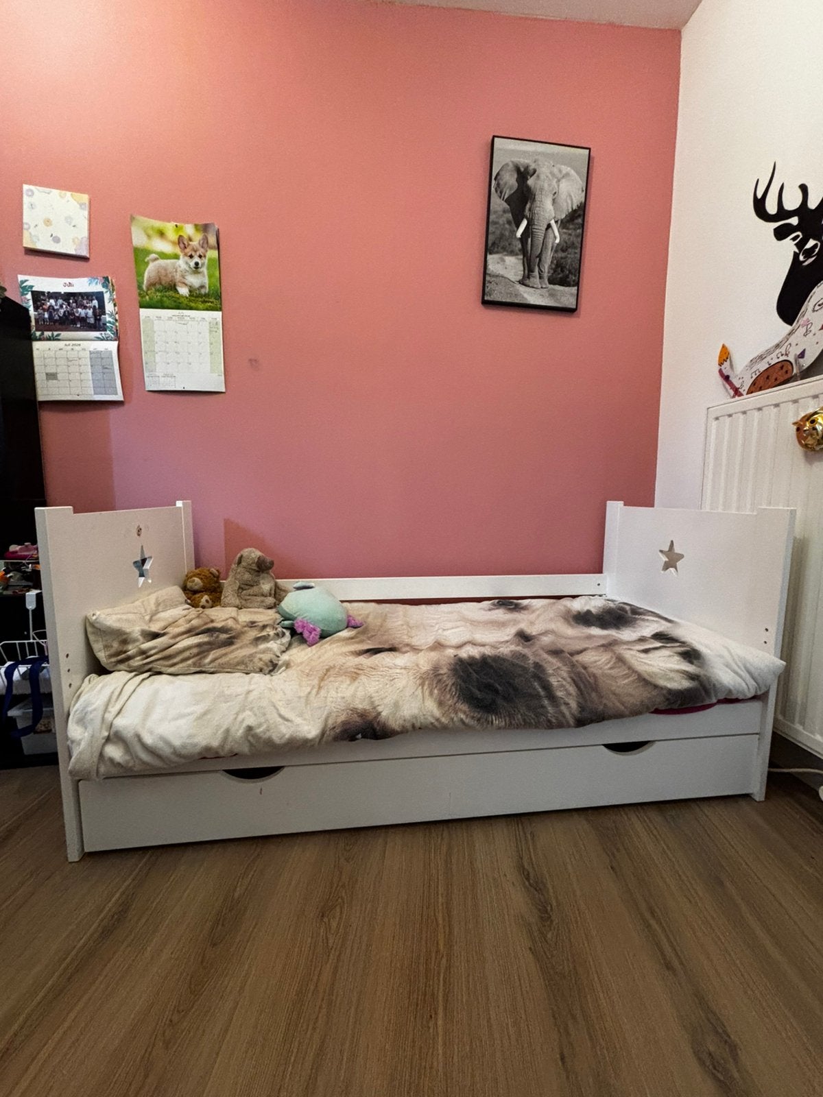 Kinder/juniorbed, Kinderen en Baby's, Ophalen, Gebruikt, 70 tot 85 cm, Lattenbodem