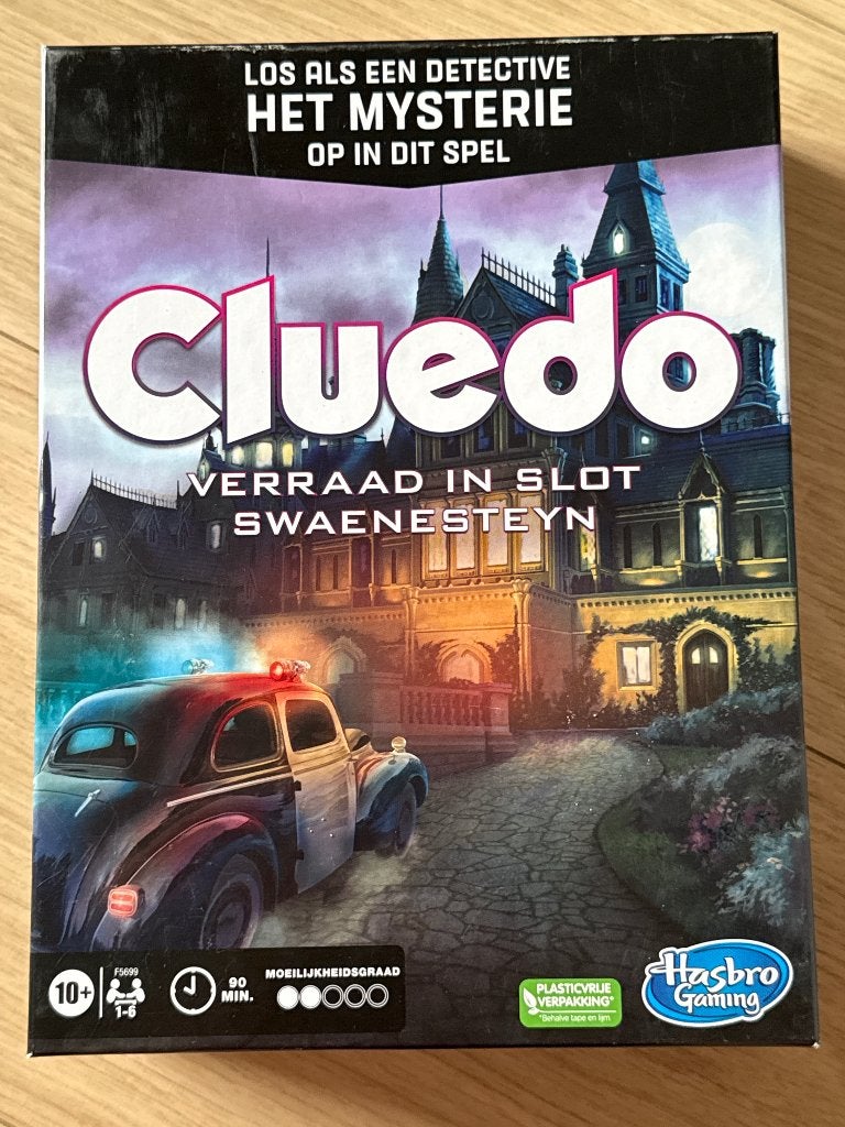 Cluedo verraad in slot swaenesteyn, Drie of vier spelers, Ophalen, Nieuw, HASBRO