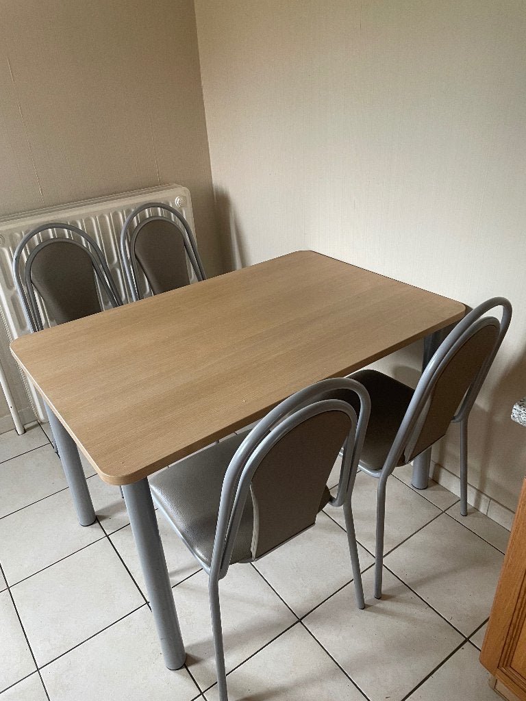 Eettafel, Ophalen, Gebruikt, 100 tot 150 cm, Vierkant