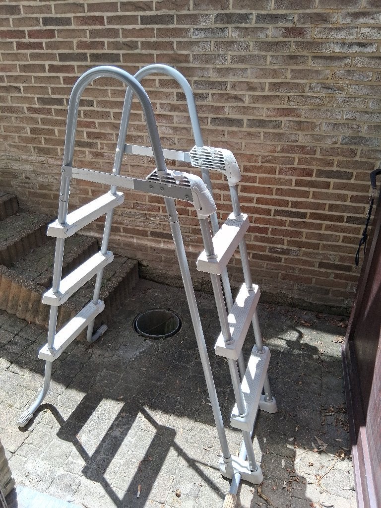 Zwembadladder, Ophalen, Gebruikt