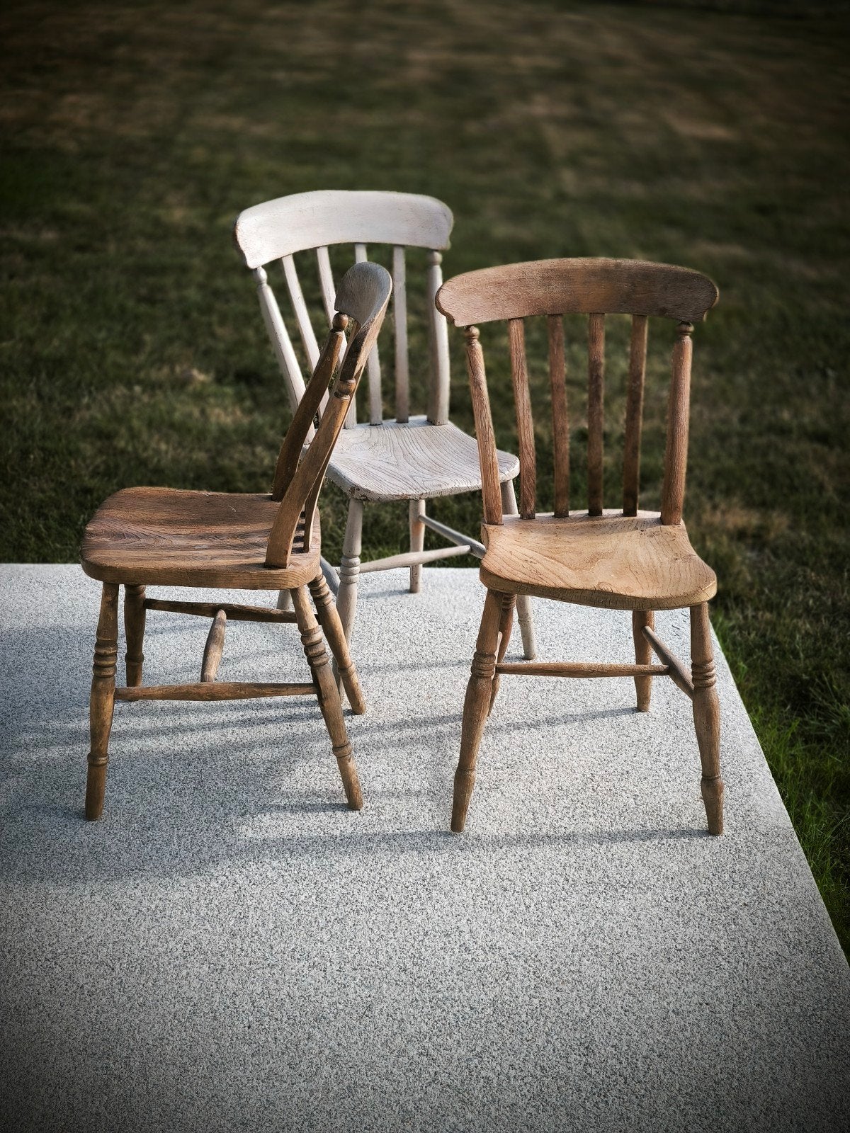3 chaises en bois style cottage/campagnes, Trois, Brun, Enlèvement, Utilisé