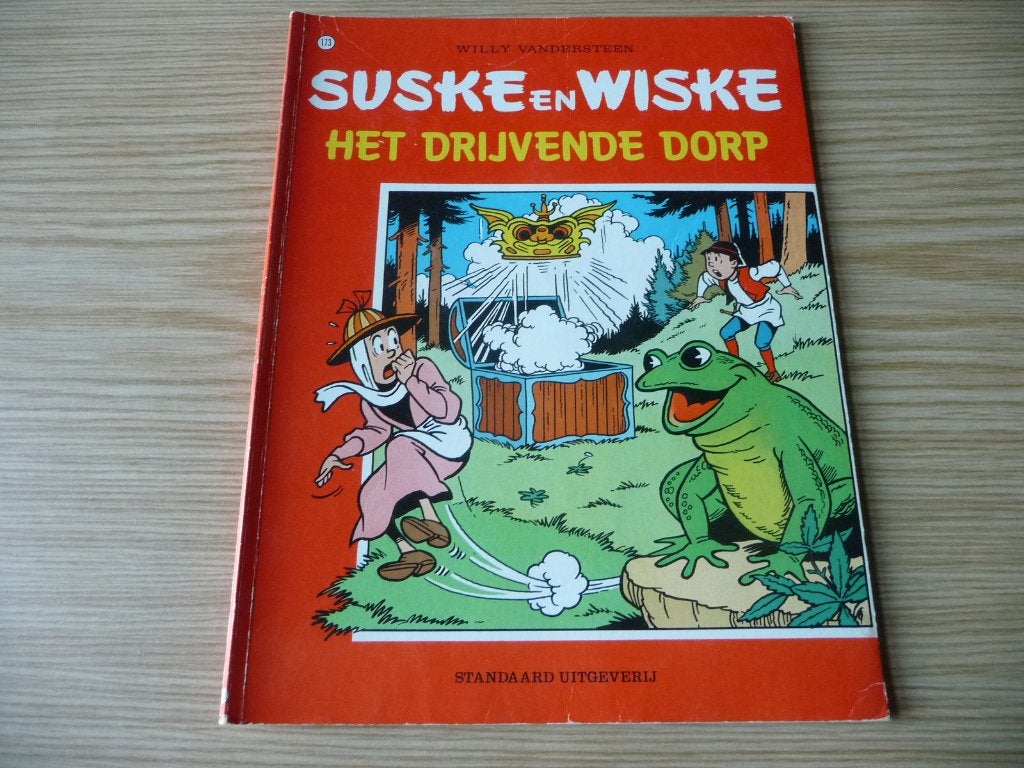 Suske & Wiske 173. Het drijvende dorp EERSTE DRUK €4, Willy Vandersteen, Eén stripboek, Ophalen of Verzenden, Zo goed als nieuw