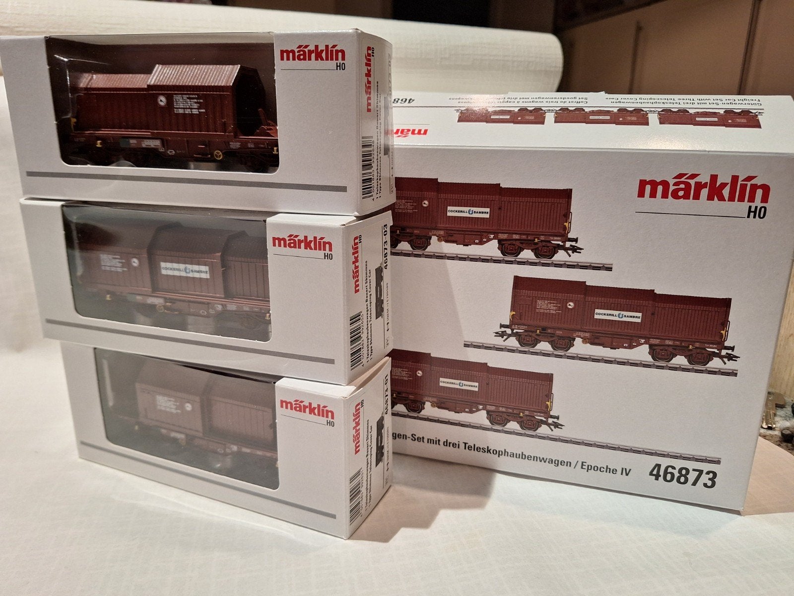 Marklin 46873 NMBS  SNCB telescoopwagons, Wisselstroom, Wagon, Ophalen of Verzenden, Zo goed als nieuw