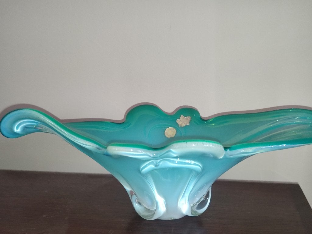 Originele grote Murano coupe -1960-70's- opaal, Antiek en Kunst, Ophalen of Verzenden