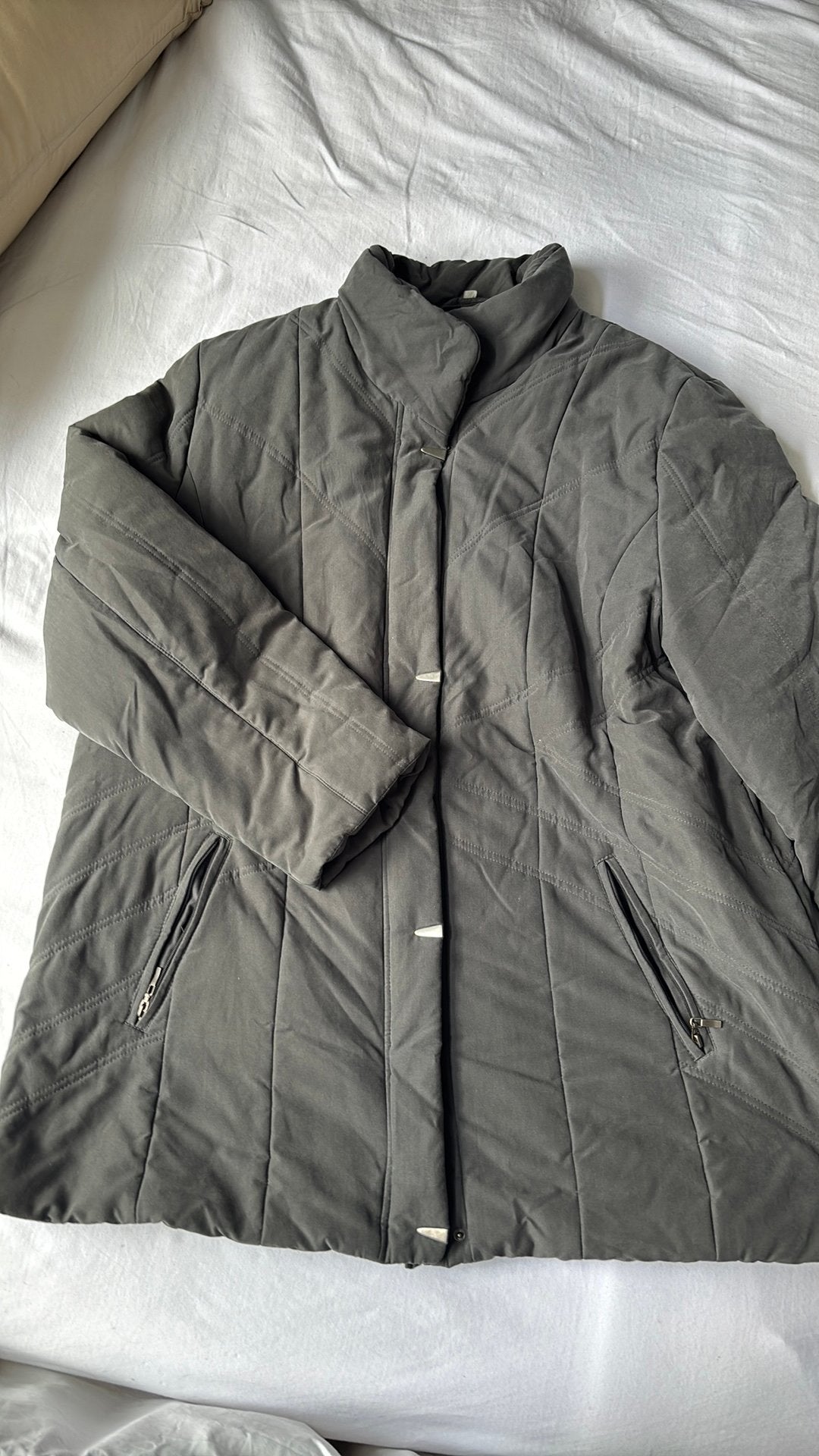 W, Kleding | Dames, Jassen | Winter, Ophalen of Verzenden, Gedragen, Maat 46/48 (XL) of groter, Grijs