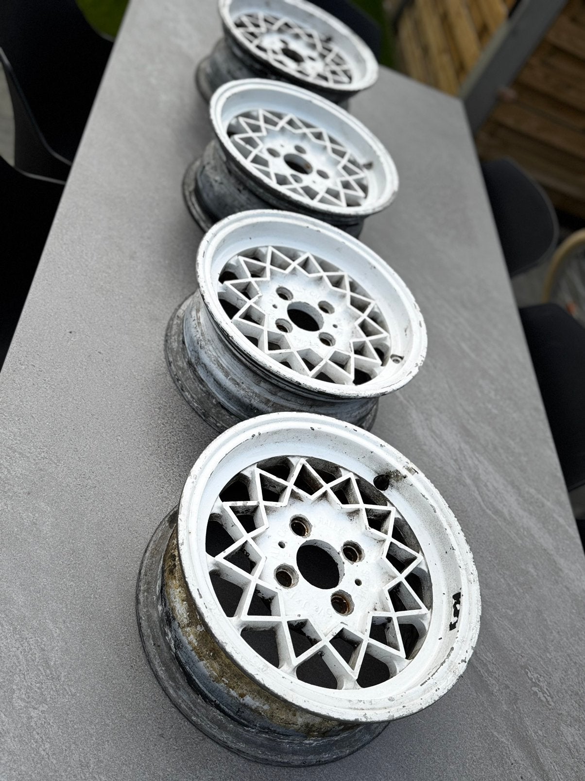 Oldtimer unieke velgen 4x98 13inch niet krom ., Ophalen, Zo goed als nieuw