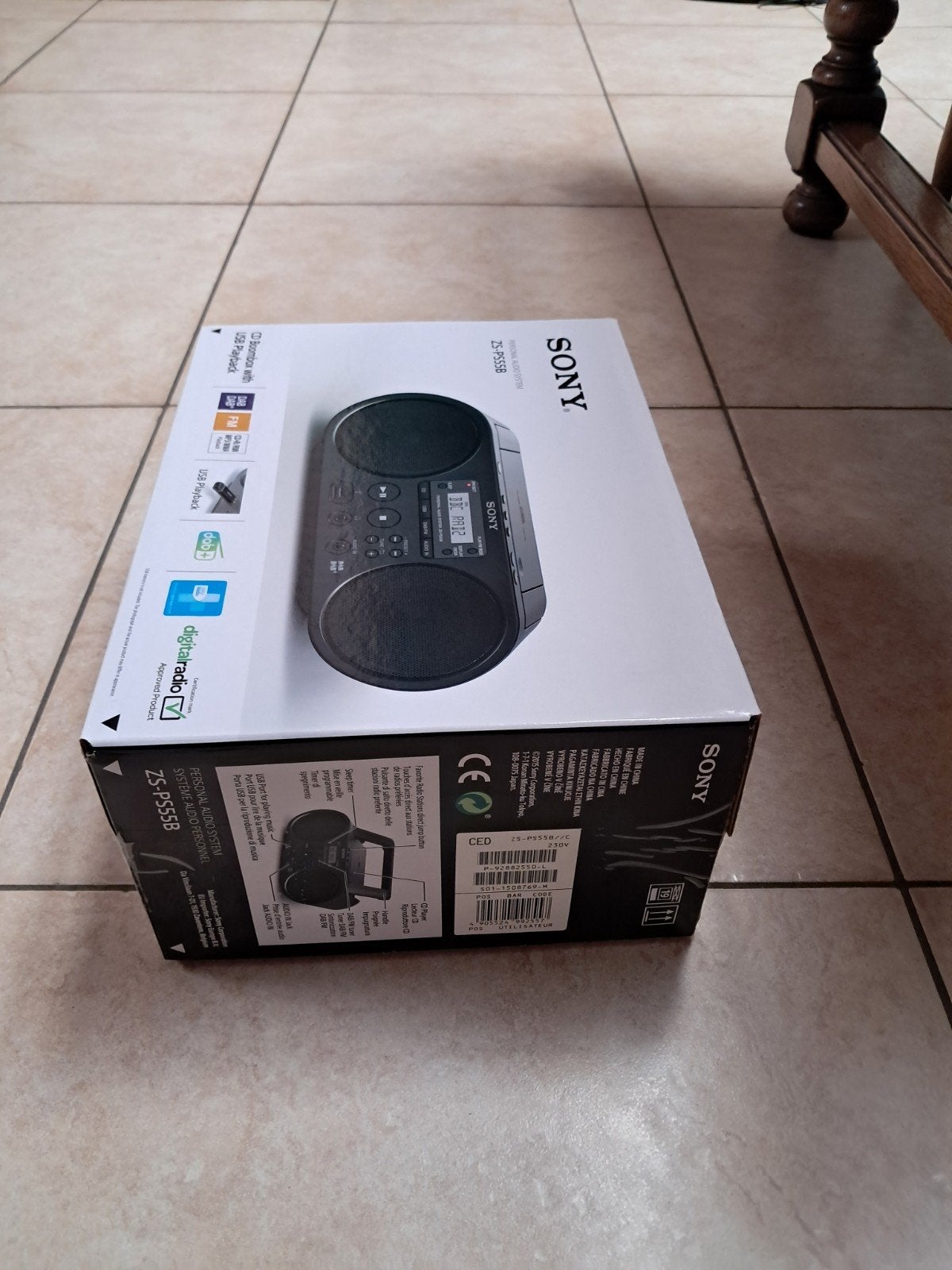 Radio. Sony ZS-PS55B CD Dab+FM USB, Enlèvement, Neuf, Radio, Avec lecteur de CD