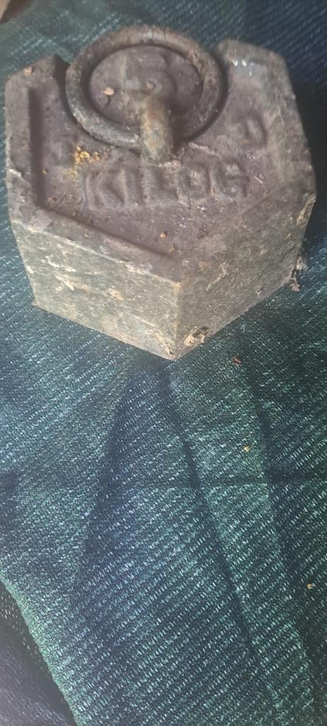 6 x 5kg gewicht  weegschaal bascule, Antiek en Kunst, Ophalen