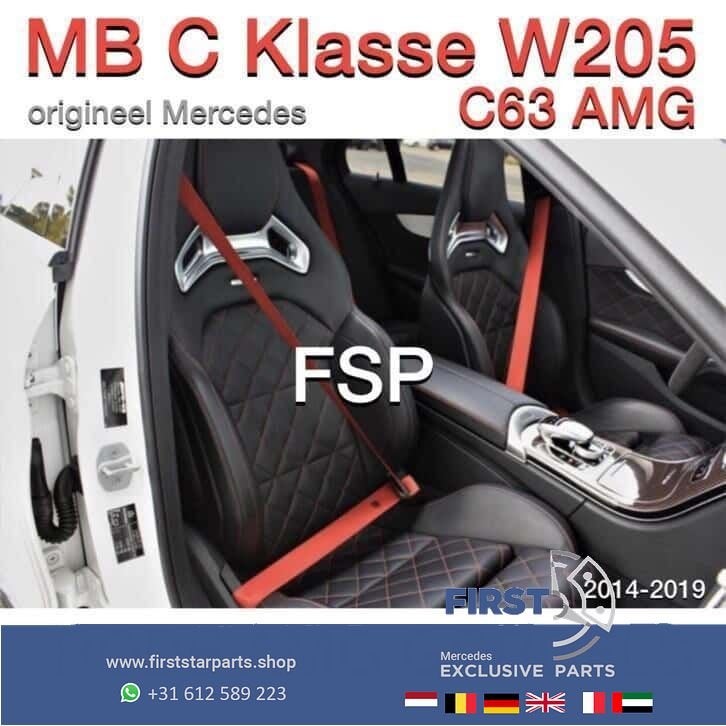 W205 C63 AMG rode gordels origineel / Mercedes C Klasse 2018, Gebruikt, -, Ophalen of Verzenden, -