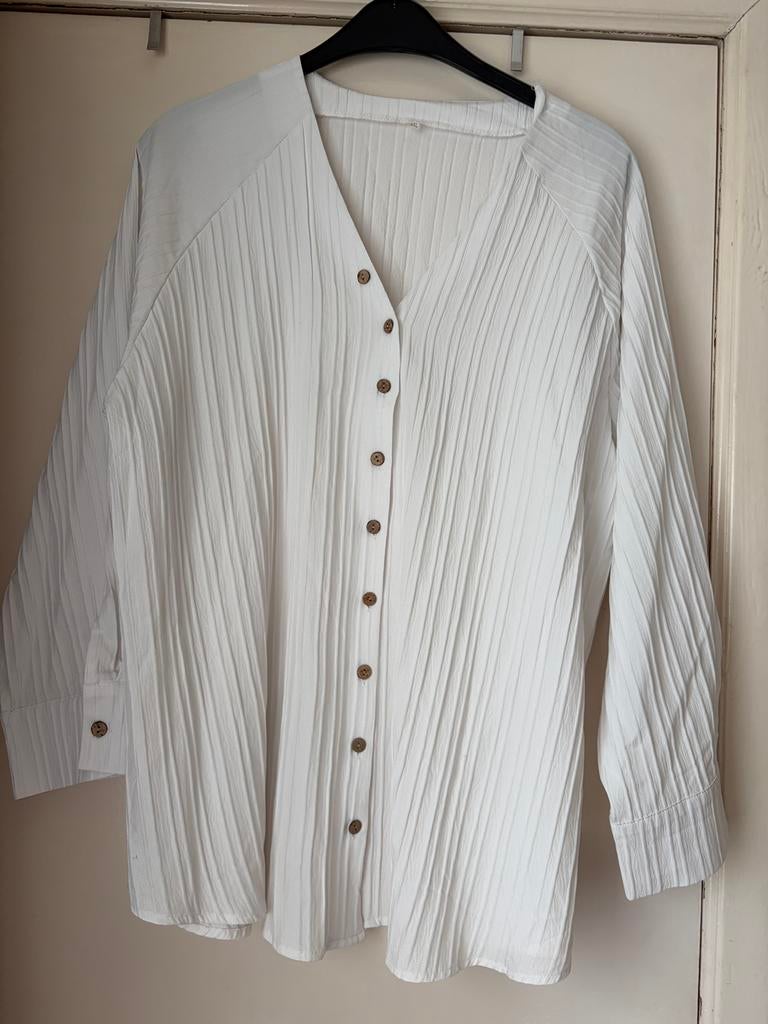 Shirt met witte mouwen  maat 5XL, Kleding | Dames, Grote Maten, Ophalen of Verzenden, Wit