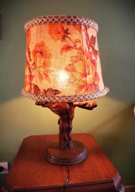 sfeerlamp - decoratieve retro lamp, Huis en Inrichting, Lampen | Tafellampen, Ophalen, Gebruikt, Vintage, Meerkleurig