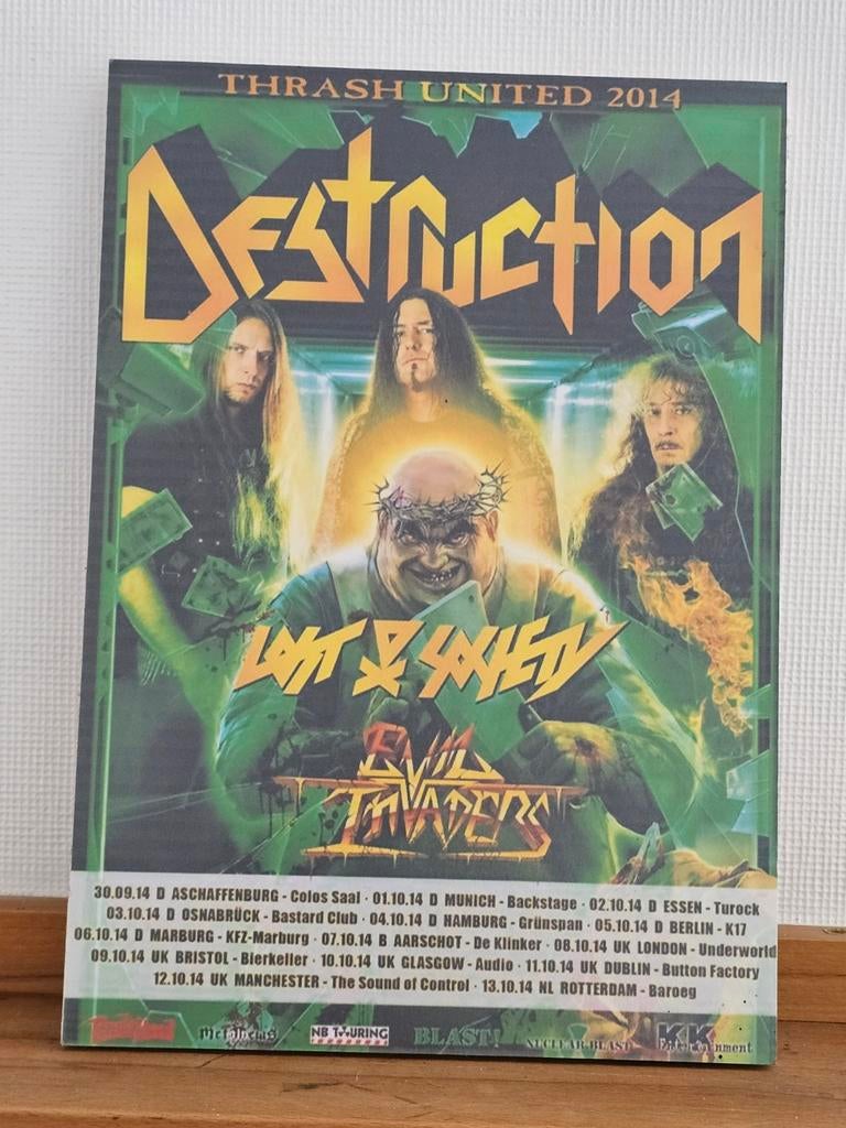 concertposter Destruction, Enlèvement ou Envoi