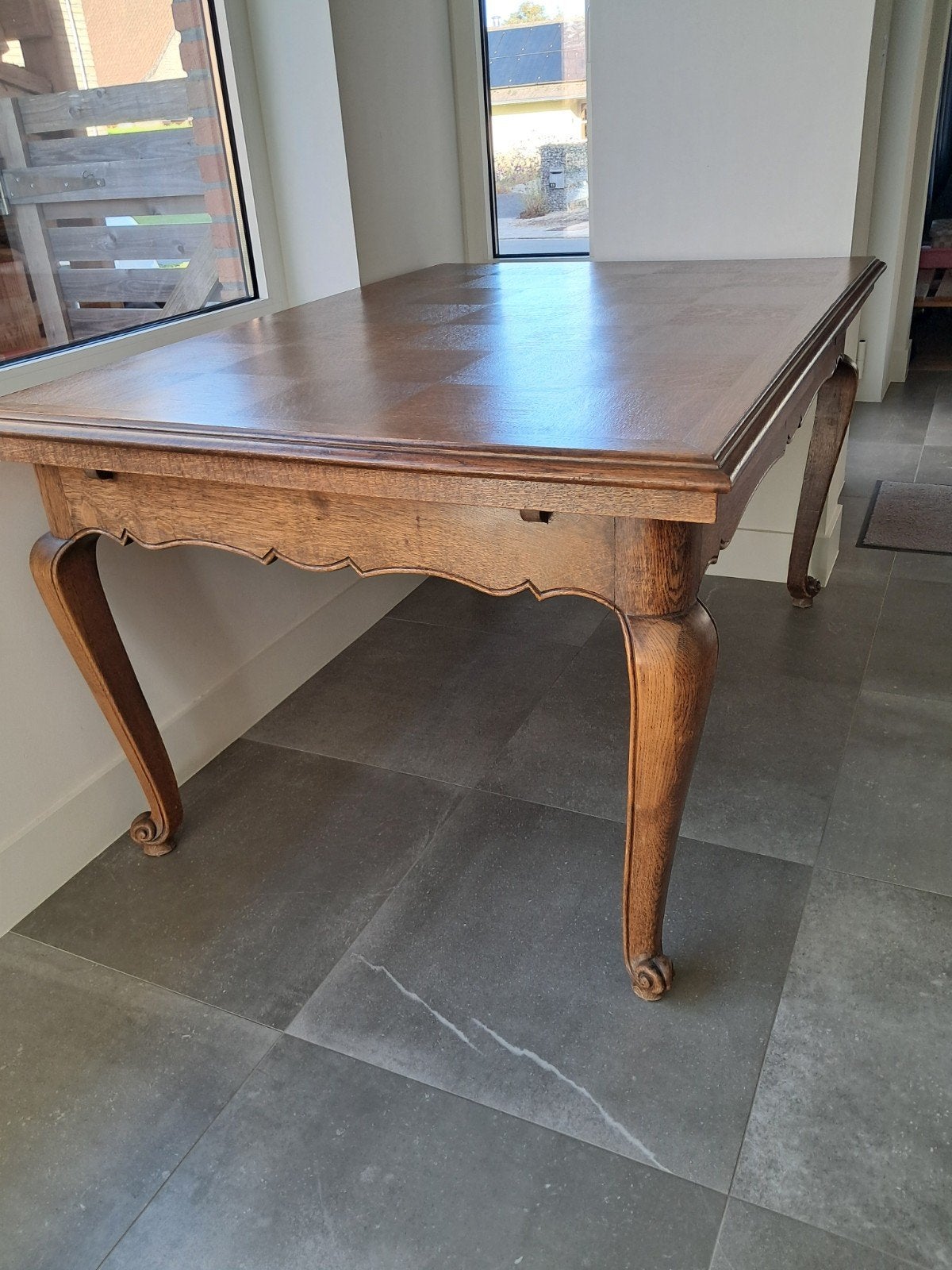 eiken tafel antiek verlengbaar, Enlèvement