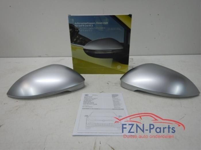 VW Golf 8 R/ID3 Spiegelkappen Set Links+Rechts Matte Chrome, Auto-onderdelen, Ophalen of Verzenden, Gebruikt