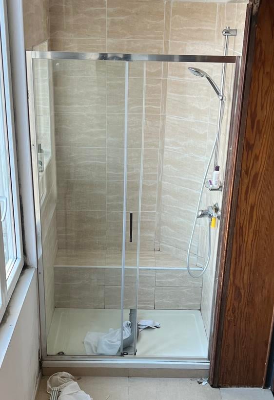 Paroi porte verre de douche coulissante, Bricolage & Construction, Enlèvement, Verre, Douche