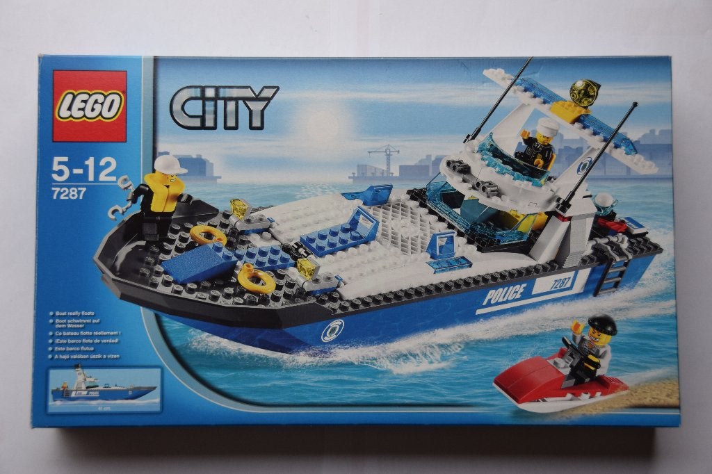 lego 7287 Bateau de Police, City, Enlèvement ou Envoi, Ensemble complet, Comme neuf