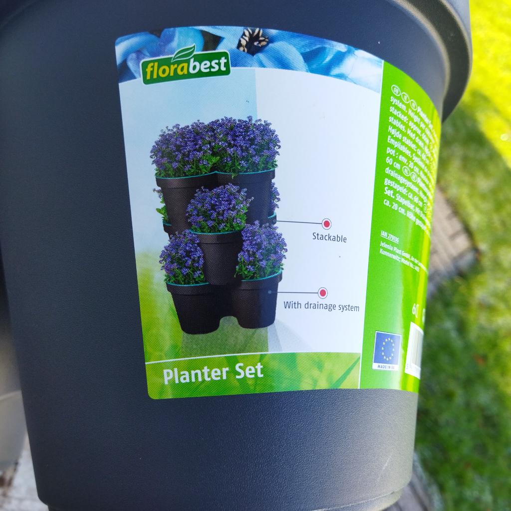 plantenpotset, Ophalen, Kunststof, Balkon, Rond
