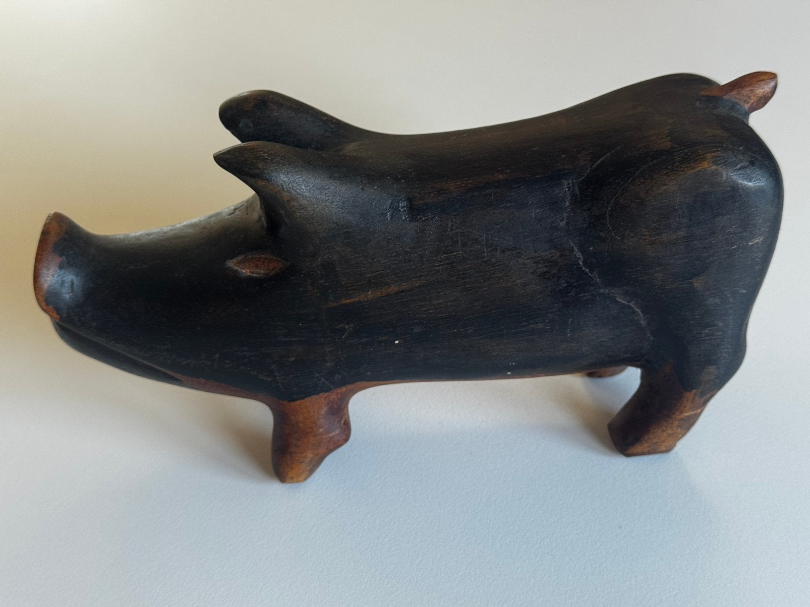 Vintage handgesneden houten wrattenzwijn — Afrikaanse kunst, Ophalen of Verzenden, Hout