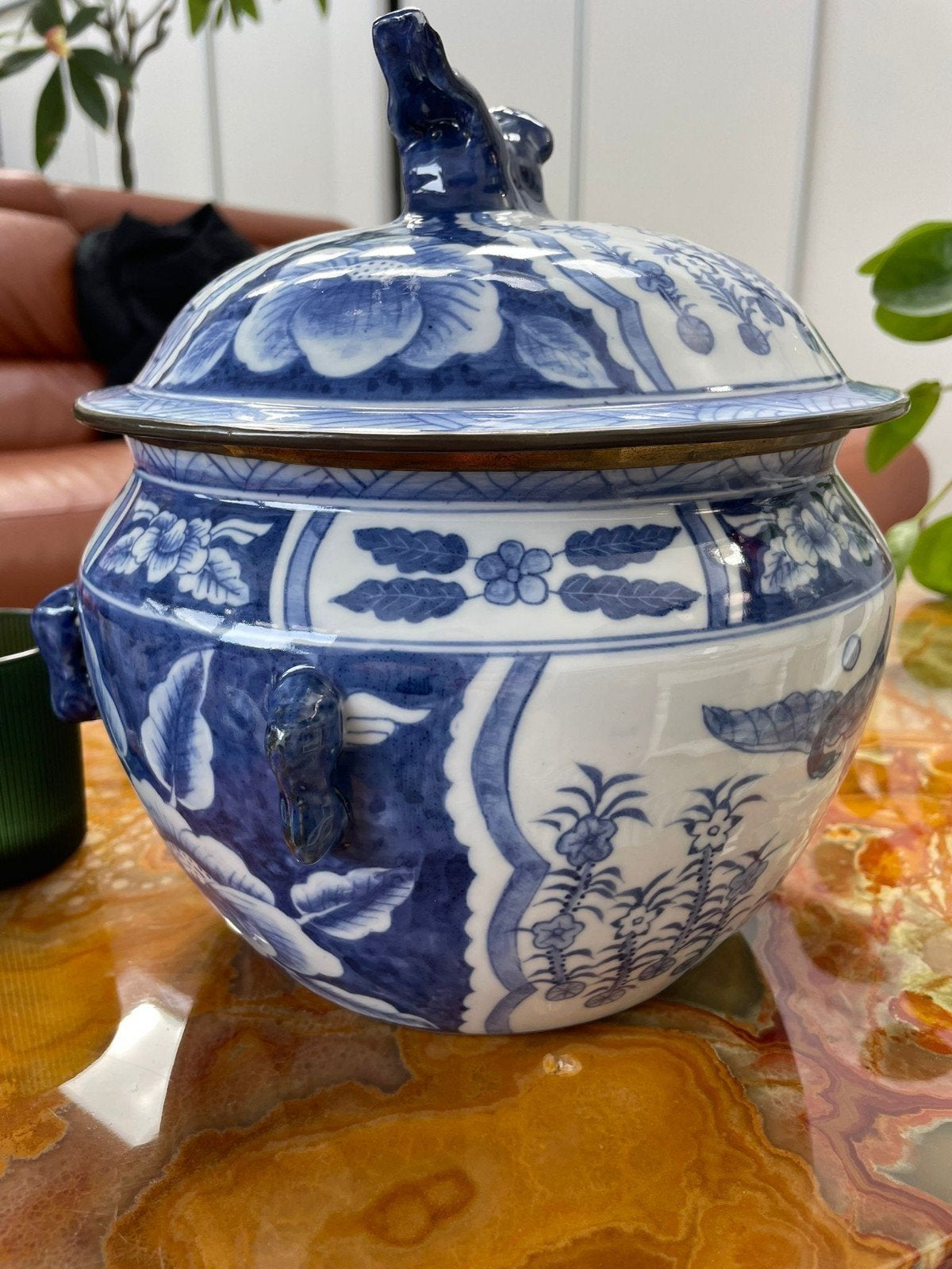 Mooie decoratieve pot met deksel, Antiek en Kunst, Ophalen