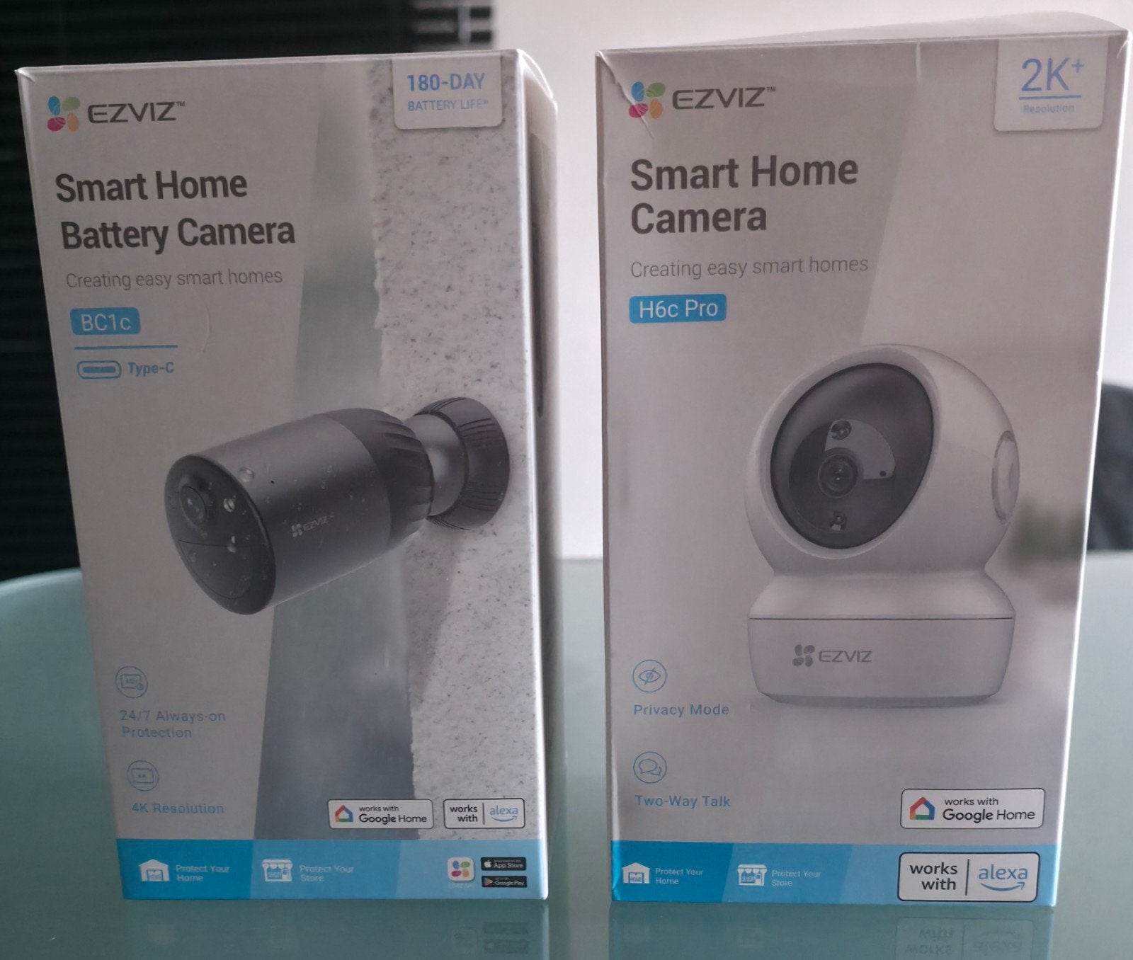 EZVIZ H6c 2K + EZVIZ BC1c 4K, Audio, Tv en Foto, Videobewaking, Ophalen of Verzenden, Zo goed als nieuw