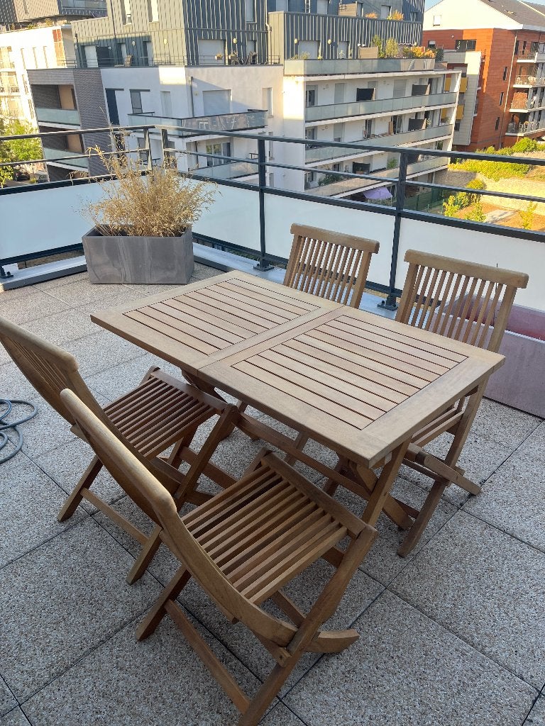 Table jardin Tikamoon, Enlèvement, Utilisé, Bois, Sets de jardin