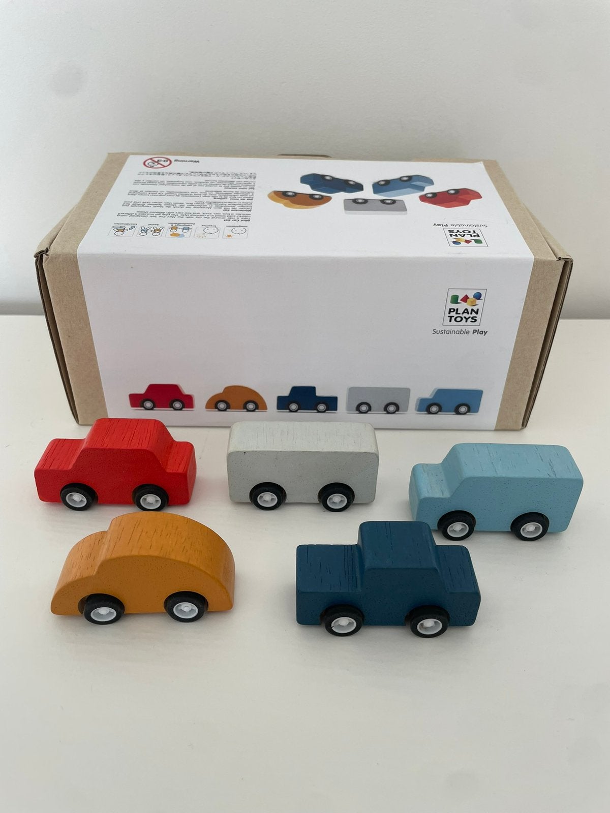 PlanToys Mini Auto’s Set, Ophalen of Verzenden, Zo goed als nieuw
