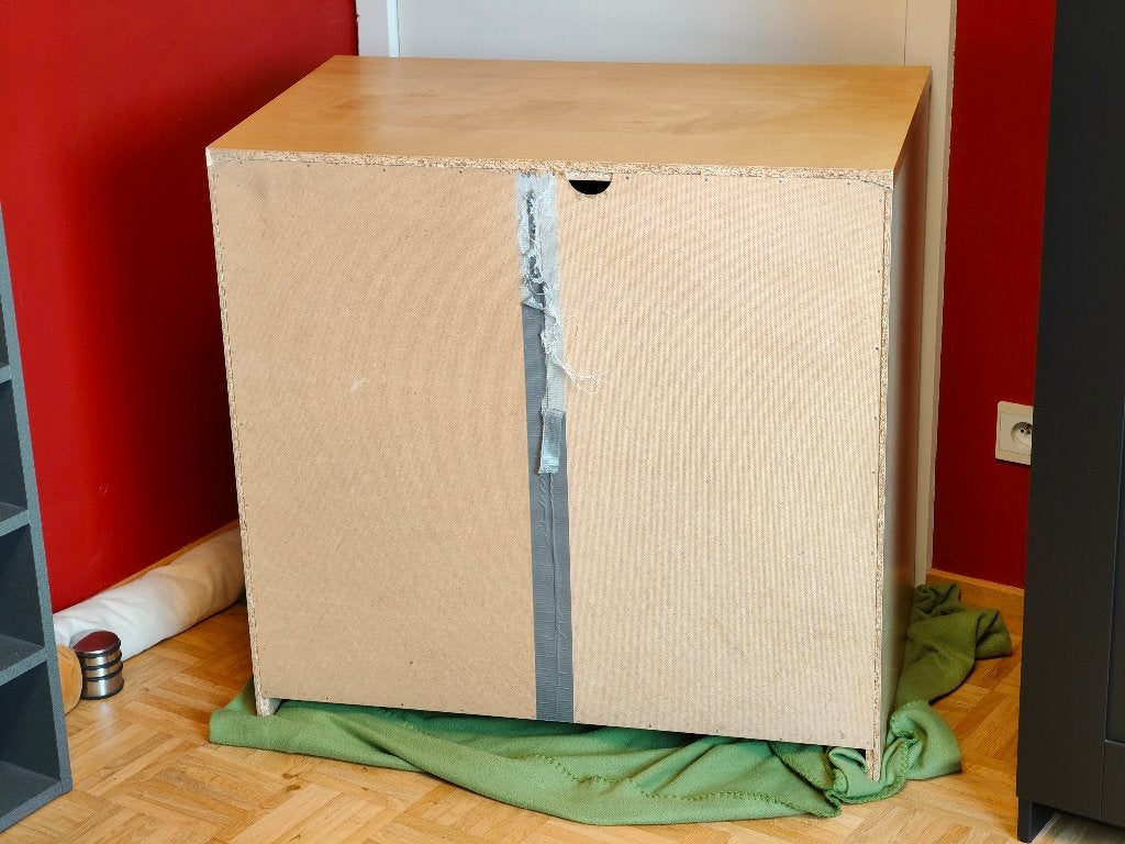 IKEA MALM schuiven kast, Ophalen, Gebruikt, Eikenhout, 50 tot 100 cm