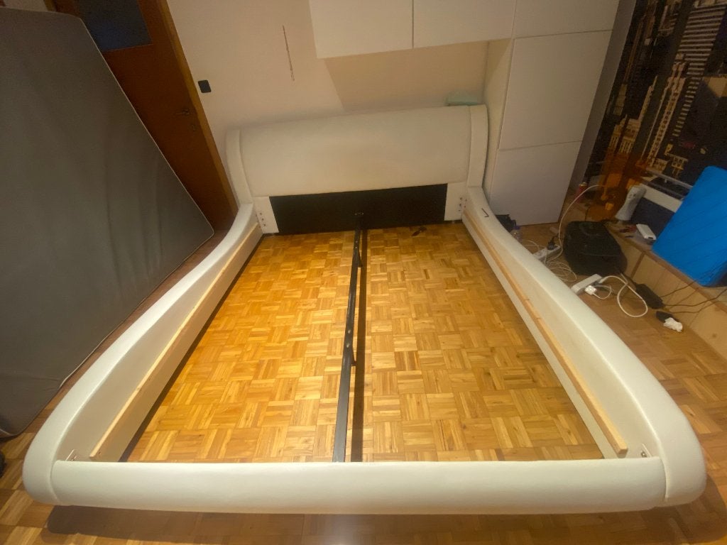 Bed alleen frame, Huis en Inrichting, Ophalen, Overige materialen, Wit, Tweepersoons