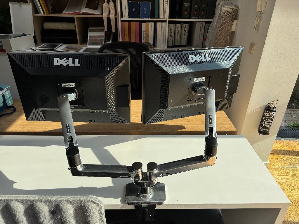 Support double écran Ergotron articulé – aluminium, Enlèvement, Utilisé