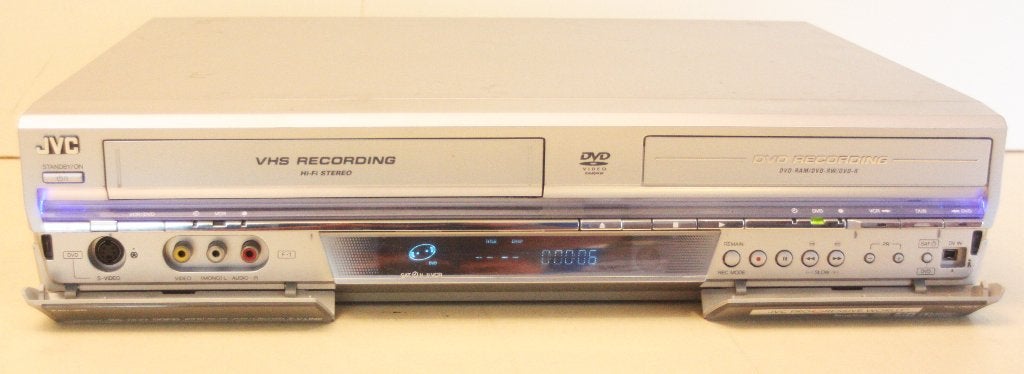 JVC Videorecorder & DVD In Eén Toestel / Met Dubbing Knop, Ophalen of Verzenden, Zo goed als nieuw