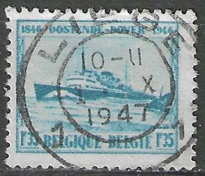 Belgie 1946 - Yvert/OBP 725 - Maildienst Oostende-Dover (ST), Postzegels en Munten, Verzenden, Gestempeld, Gestempeld, Scheepvaart