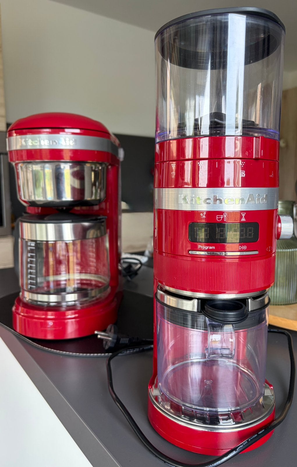 Kitchenaid koffiezet en koffiemolen, Elektronische apparatuur, Ophalen, Afneembaar waterreservoir, 10 kopjes of meer, Koffiebonen