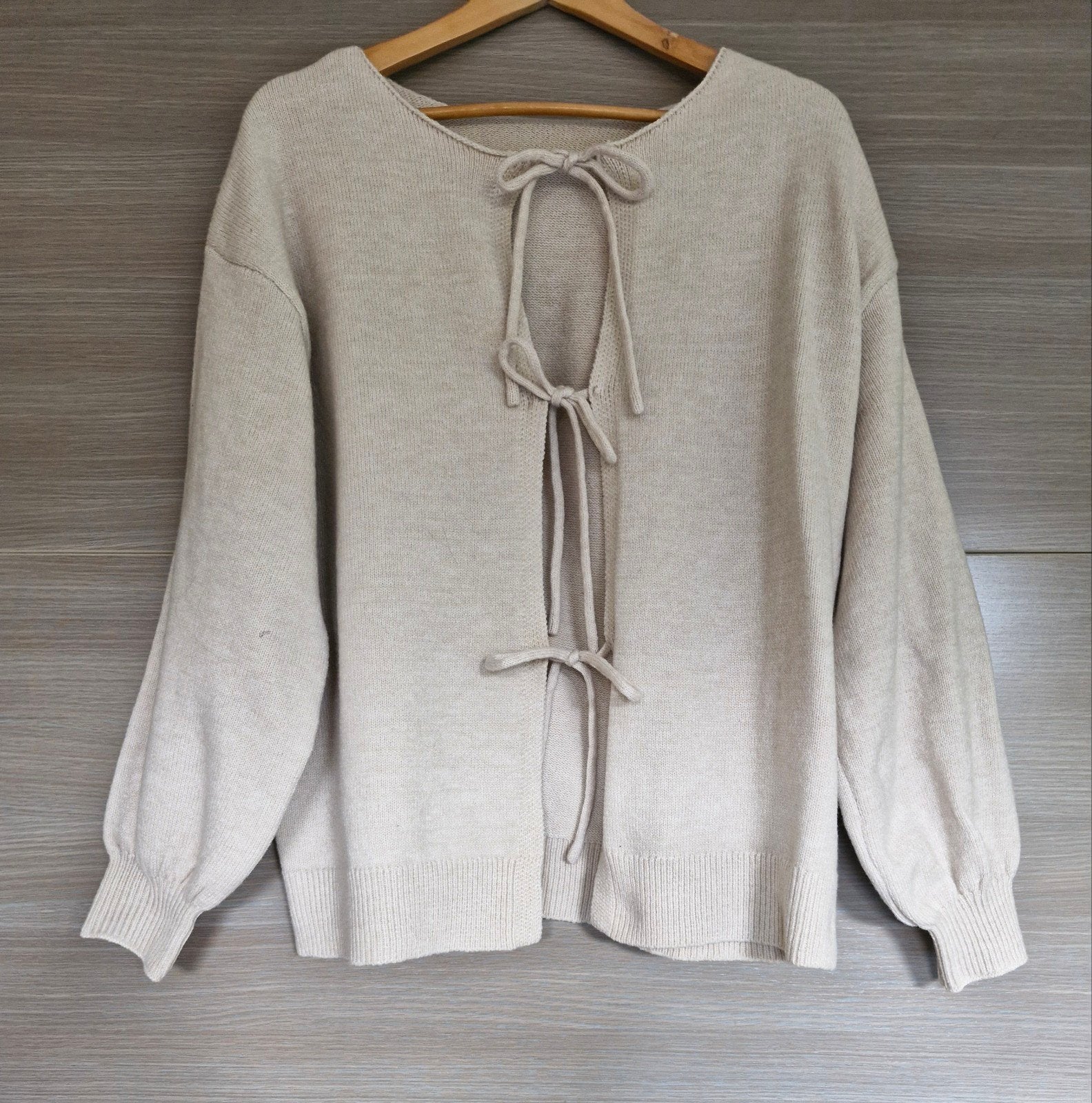 Gilet crèmekleurig met strikjes sluiting, maat XL, Beige, Maat 46/48 (XL) of groter, Nieuw, Ophalen of Verzenden