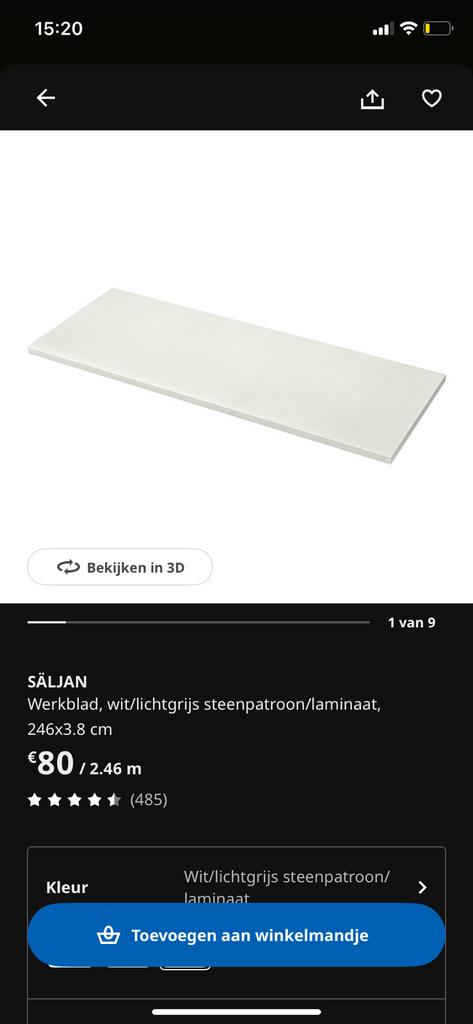 Keuken toog ikea, Enlèvement, Neuf