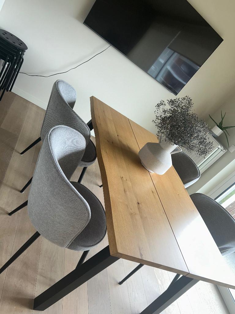 Jysk tafel, Ophalen, Gebruikt, Eikenhout, 50 tot 100 cm
