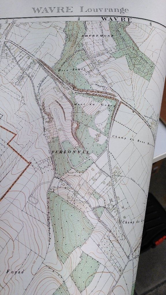 Carte topographique Brabant Wallon, Belgique, Enlèvement, Utilisé, 1800 à 2000