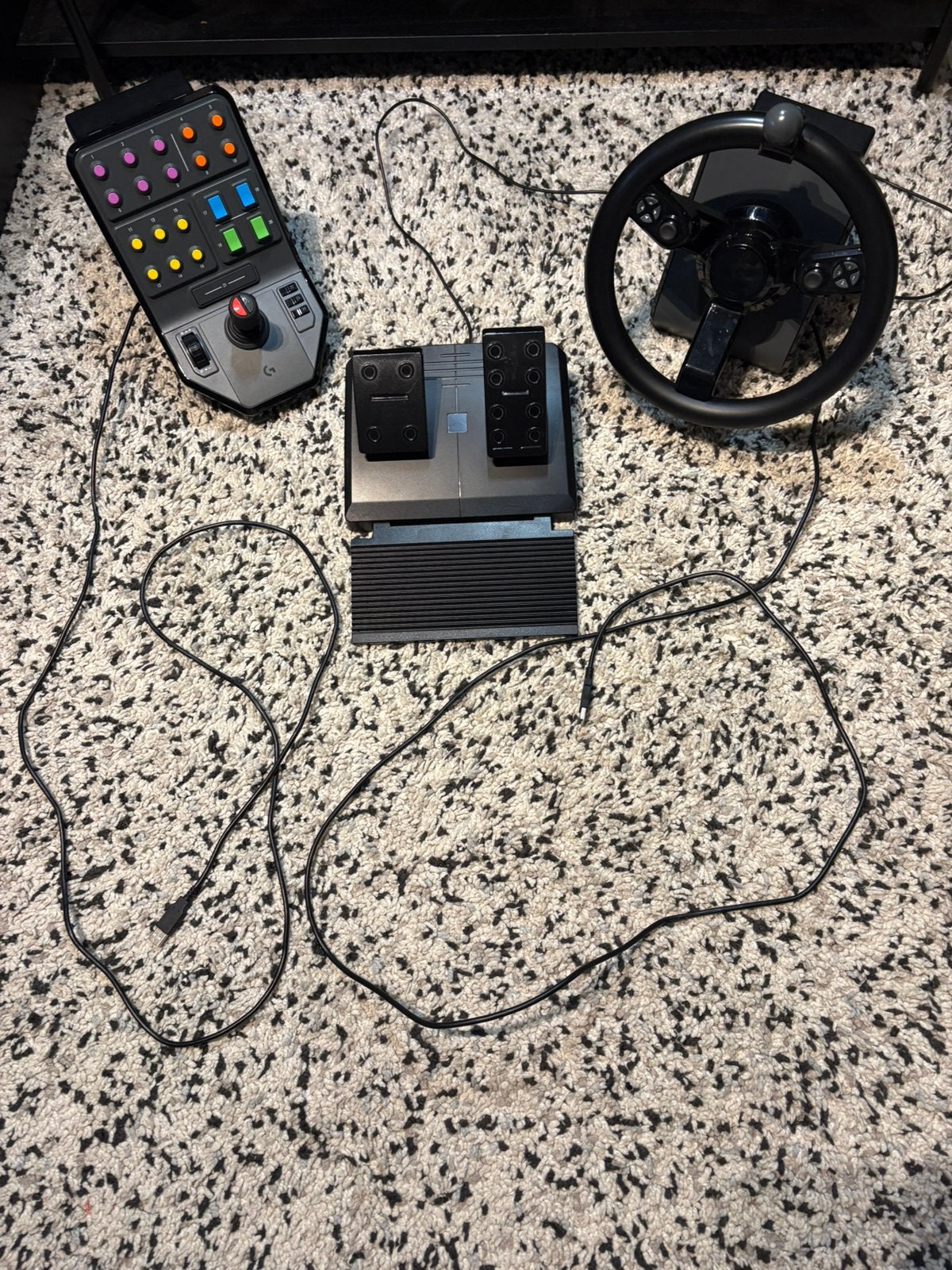 LOGITECH Simulatie stuurwiel + pedalen + zijpaneel Farm Sim, Ophalen of Verzenden, Zo goed als nieuw, Stuur of Pedalen, PlayStation 5