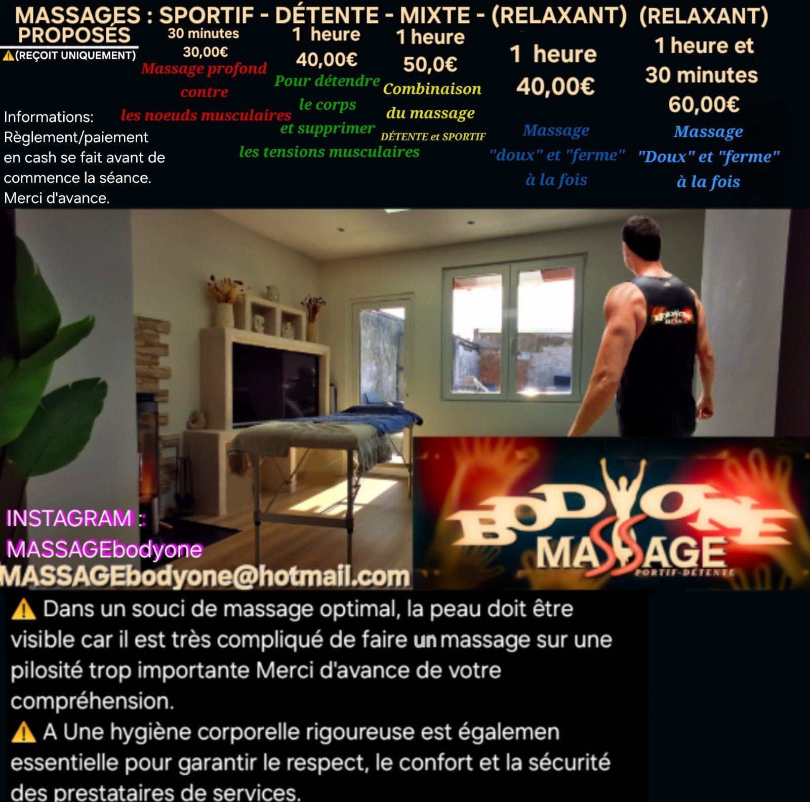 MassageSportifDérenteMixte(Relaxant), Tickets en Kaartjes, Concerten | Pop